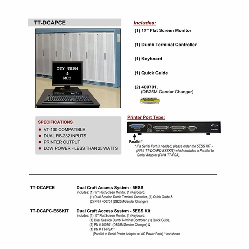 Tag Tt-Dcapce Dual Craft Access System - 5Ess (Parallel Printer Port)