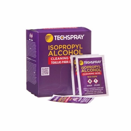 Techspray 1610-50Pk Isopropyl Alcohol Wipes 99.8% 50/Pack