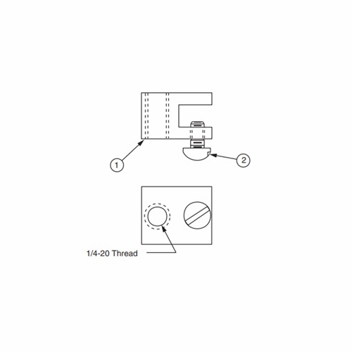 TON 50510010 PROTECTOR MOUNTING LUG FOR UNIVERSAL BAR