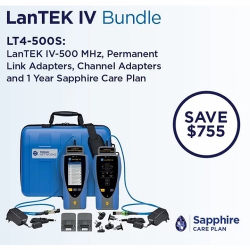 Trend Networks Lt4-500S Lantek Iv-500Mhz With Pl/Ch Adapters And 1 Year Of Sapphire Care Support Bun