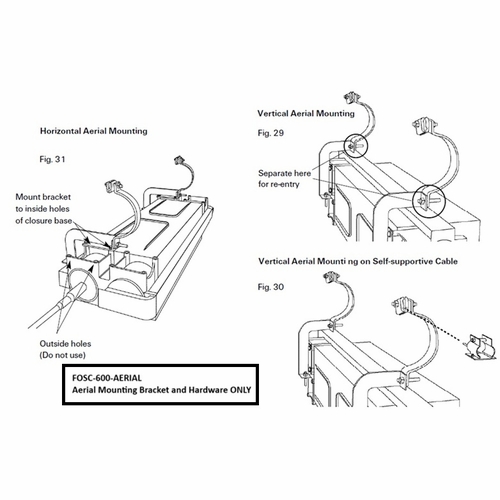 Tyco Fosc-600-Aerial-Bracket Aerial Mounting Bracket And Hardware