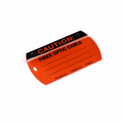 TYTON HELLERMANN CT2003X2 ORANGE CAUTION WRITE ON TAGS PACK OF 25
