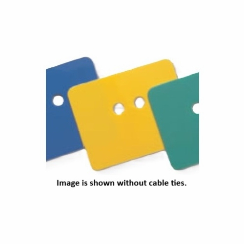UG PRODUCTS 100Y 2 inch  x 2 inch   YELLOW CABLE TAGS W/TYWRAPS PACK OF 100