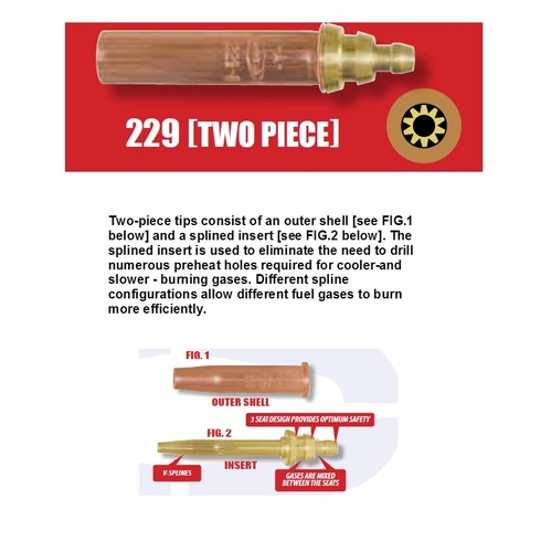 Uniweld 2290-1H / Upc 31401 Fuel/Gas Only Heating Tip End Number 1 Minimum Order 1