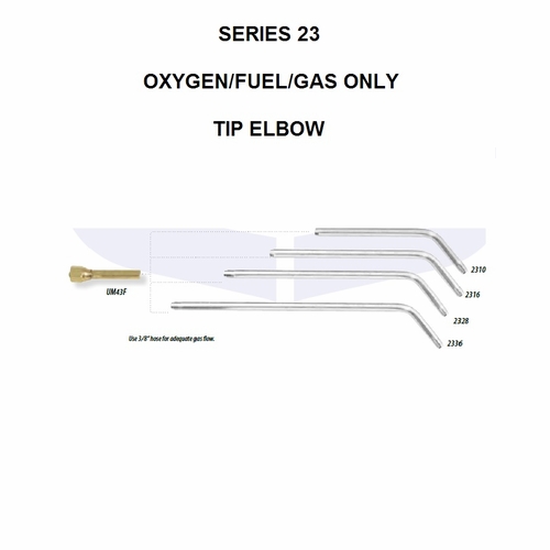 UNIWELD 2310 / UPC 31410 O2/Fuel/Gas Only Tip Elbow 10 inch  MINIMUM ORDER 1