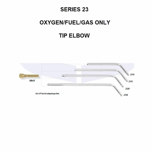 UNIWELD 2328 / UPC 31412 O2/Fuel/Gas Only Tip Elbow 28 inch MINIMUM ORDER 1