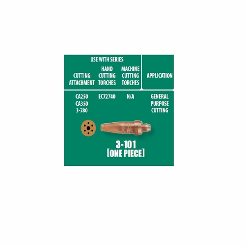 UNIWELD 3-101-4 / UPC 34031 1 Piece Acetylene Cutting Tip number 4 MINIMUM ORDER 25
