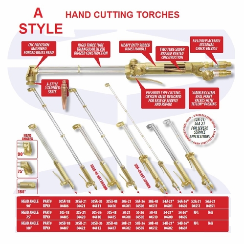 Uniweld 30S-21 / Upc 04420 Hand Cutting Torch 75 21 Inch  Bottom Rear Lever Fuel/Gas Minimum Order