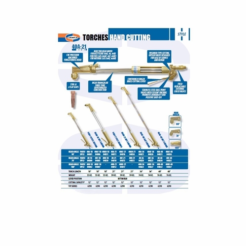 Uniweld 40A-21 / Upc 04811 Hand Cutting Torch 90 21 Inch  Bottom Rear Lever Acetylene Minimum Order