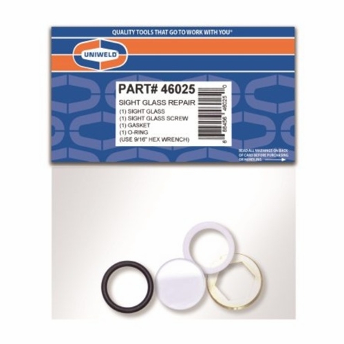 UNIWELD 46025 SIGHT GLASS REPAIR KIT FOR 4 VALVE ALUMINUM MANIFOLDS UPC 46025