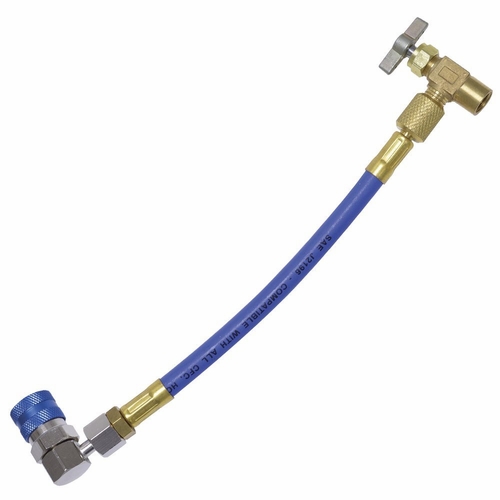 UNIWELD 49016 R134a AUTO RECHARGE HOSE WITH CAN TAP VALVE UPC 49016