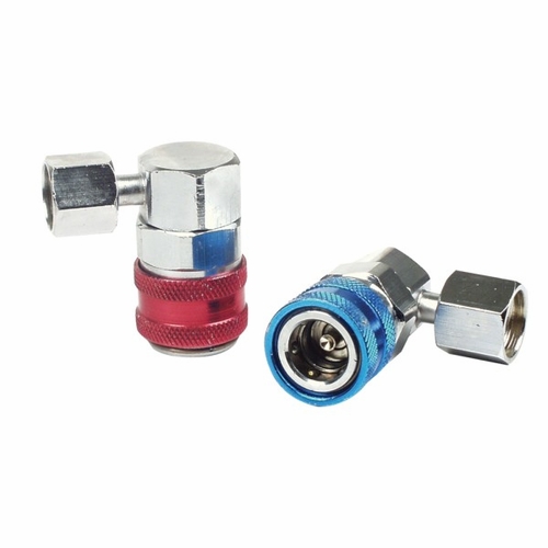 Uniweld 90486 Automatic Coupler Kit - Red/High Side And Blue/Low Side Couplers W/92800 (1/4 M.F. Ada