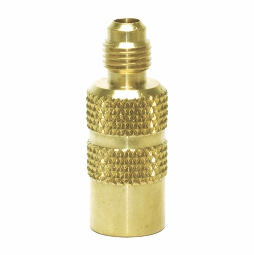 UNIWELD 92863 R410A MINI SPLIT ADAPTOR, 5/16 inch  (1/2 inch -20) Female w/Depressor x 1/4 inch  Mal