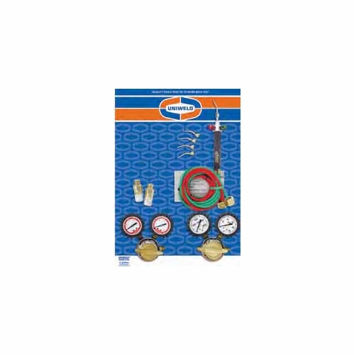 UNIWELD ART1010P / UPC 82807 Artorch Tote w/6 foot Twin Hose inch B inch , 5 Curved Tips, Regulato