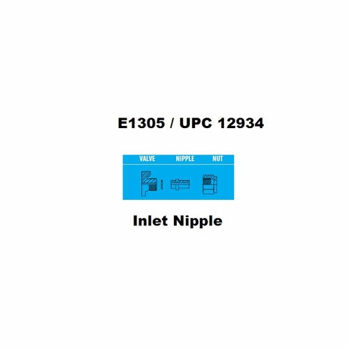 Uniweld E1305 / Upc 12934 Inlet Nipple Bs341 1/4 Inch  - 18 Npt 2-1/2 Inch  Long Minimum Order 1