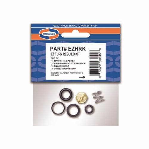 Uniweld Ezhrk Ez Turn Repair Kit, 1 Ea: Spring, Depressor, Square Seat, O-Ring, Gasket