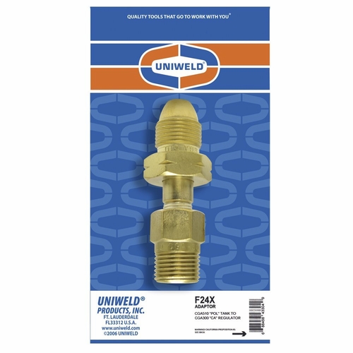Uniweld F24X Adaptor, Cga510 Cylinder To Cga300 Regulator Upc 43304