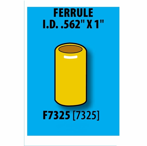 UNIWELD F7325 / UPC 43394 Hose Ferrule .562 inch ID 1 inch Long. (Sold in Multiples of 100) MUST O