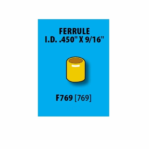 UNIWELD F769 / UPC 43396 Hose Ferrule .450 inch ID 9/16 inch Long (Sold in Multiples of 100)