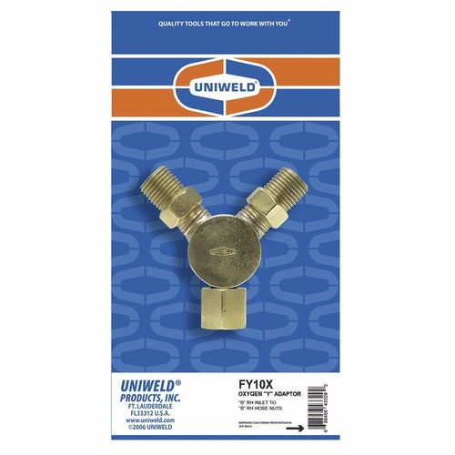 UNIWELD FY10X Y- HOSE ADAPTOR, B-RH UPC 43329