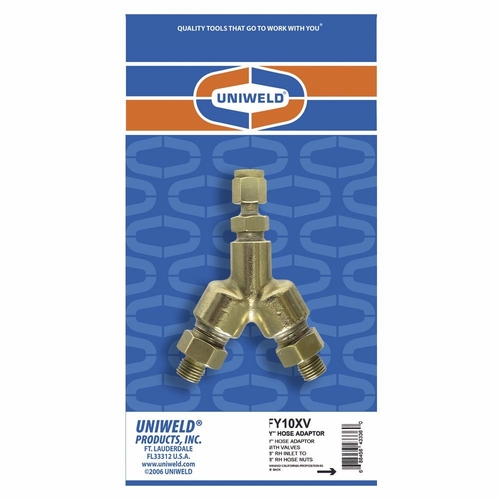 UNIWELD FY10XA Y- HOSE ADAPTOR, A-RH  UPC 43331
