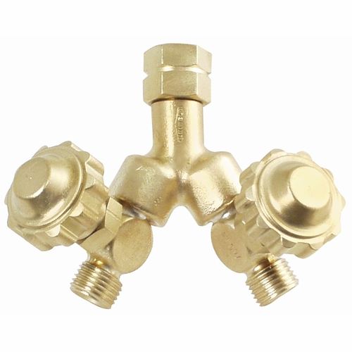 Uniweld Fy10Xv Y- Hose Adaptor W/Valve, B-Rh Upc 43336