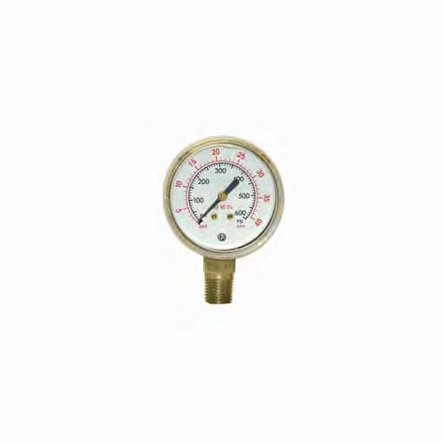 UNIWELD G21D 2.5 inch 400 PSI BRASS B.M. GAUGE UPC 54300