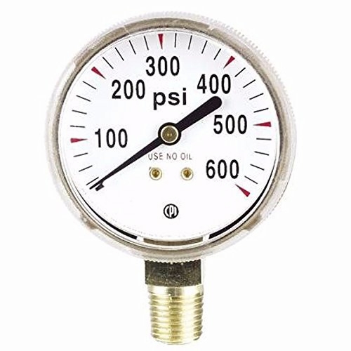 UNIWELD G28S / UPC 54615 2.5 inch Gauge 1/4 inch NPT BM 600 PSI Gold Steel Case MINIMUM ORDER 50 N