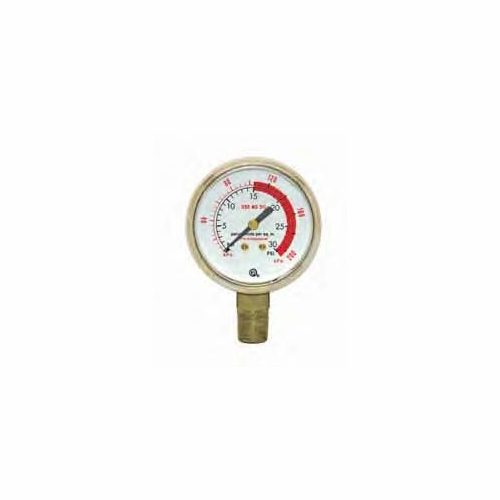 Uniweld G2Sd 2 Inch  30 Psi (Red Line) Gold Steel, B.M. Gauge Upc 54203