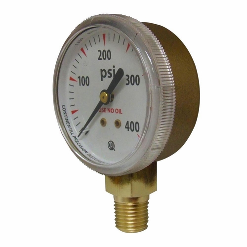 Uniweld G73 / Upc 54409 1.5 Inch  Gauge 1/8 Inch  Npt Bm 400 Psi Gold Steel Case Minimum Order 100 N