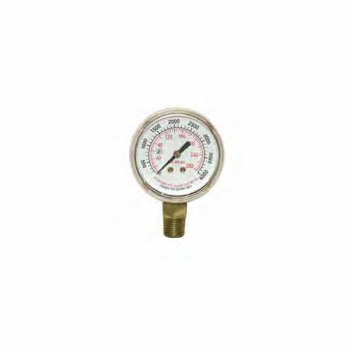 UNIWELD G73D / UPC 54109 1.5 inch Gauge 1/8 inch NPT BM 400 PSI Gold Steel Case Display Card MINIM