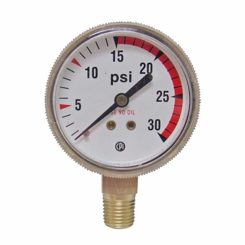 UNIWELD G75SD 2.5 inch 30 PSI GOLD STEEL, B.M. GAUGE UPC 54633