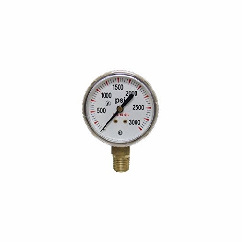 UNIWELD G90D / UPC 54133 1.5 inch Gauge 1/8 inch NPT BM 3000 PSI Gold Steel Case Display Card MINI