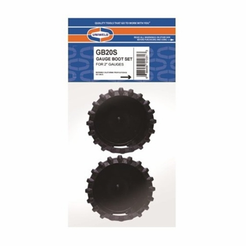 UNIWELD GB20S 2 inch  GAUGE BOOT SETS, (2) BLACK UPC 51031