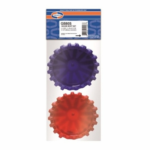 UNIWELD GB80S 3-1/8 inch GAUGE BOOT SETS, (1) RED (1) BLUE UPC 51028