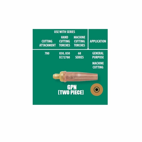 Uniweld Gpn-1D / Upc 33489 2 Piece Natural Gas/Propane Cutting Tip Number 1 Display Card Minimum Ord