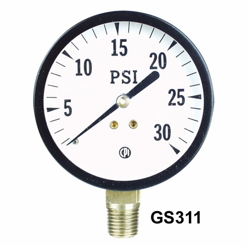 UNIWELD GS214 2 inch 160 PSI UTILITY GAUGE BLACK STEEL, B.M. UPC 51214