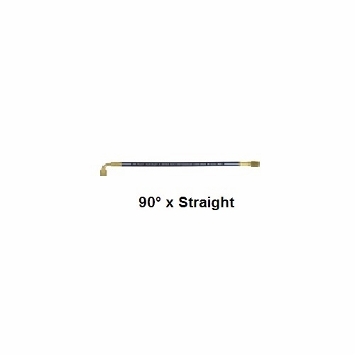 UNIWELD H018A409A 18 IN. SUPER BLACK MAGIC HOSE -STR x 90�-, BLACK UPC 90808