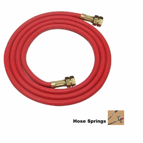 UNIWELD H11BSS / UPC 43471 Acetylene Hose 6 foot inch B inch Connection w/2 Springs MINIMUM ORDER