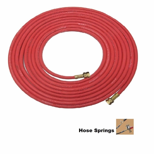UNIWELD H13BSS / UPC 43475 Acetylene Hose 25 foot inch B inch Connection w/2 Springs MINIMUM ORDE