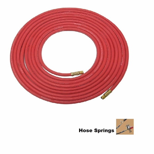 UNIWELD H13SS / UPC 43549 Acetylene Hose 25 foot inch A inch Connection w/2 Springs MINIMUM ORDER