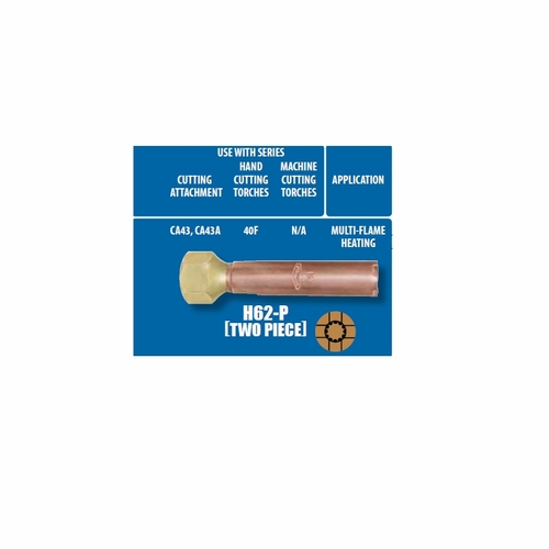 UNIWELD H62-P1D / UPC 36455 2 Piece Natural Gas/Propane/Propylene Heating Tip number 1P Display Card
