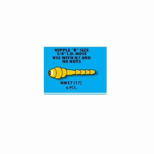 UNIWELD HN17 / UPC 43384 Hose Nipple  inch B inch  for 1/4� ID Hose and N-7 and N-8 Hose Nut (Sold i