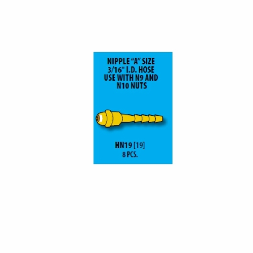 UNIWELD HN19 / UPC 43383 Hose Nipple  inch A inch  for 3/16� ID Hose and N-9 and N-10 Hose Nut (Sold