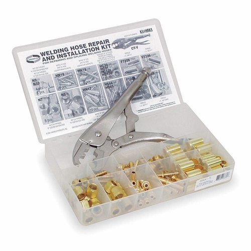 UNIWELD HRK-5 / UPC 43382 Hose Repair and Installation Kit inch A inch & inch B inch Fittings 1/