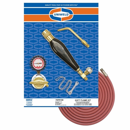 UNIWELD K38 MC-AIR/ACETYLENE SOFT FLAME KIT w/TH3 - SC UPC 89101
