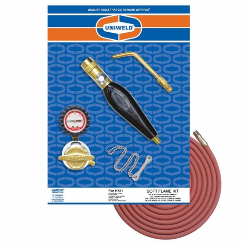 UNIWELD K41 B-AIR/ACETYLENE SOFT FLAME KIT w/TH9 - SC UPC 89103