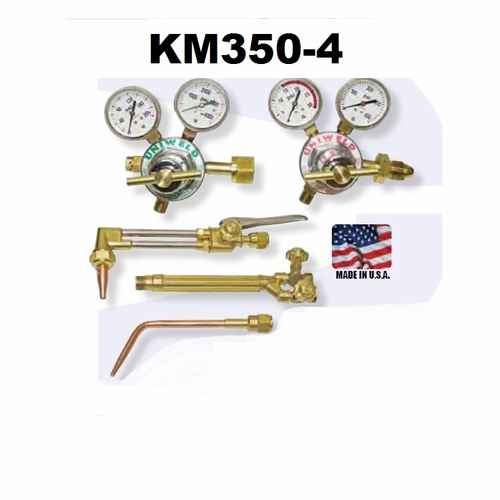UNIWELD KM350-4FB / UPC 82157 All American Med Duty Cutting and Welding Outfit No Access w/FB Arrest