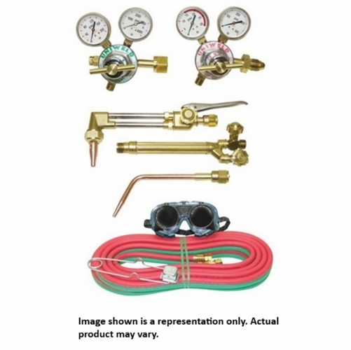 UNIWELD KMH350T-FB All American Med. Duty Outfit CGA510, Grd. T Hose, F/B Arrestors
