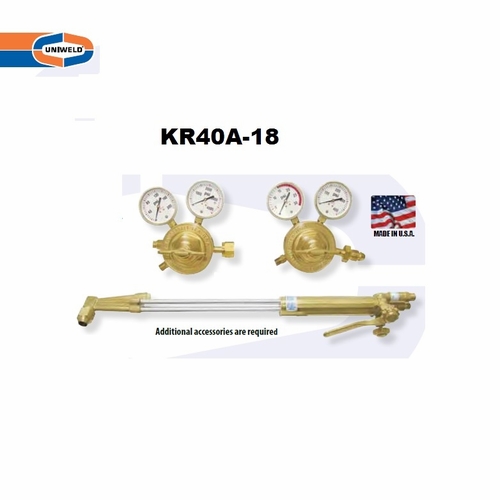 UNIWELD KR40AF-18 / UPC 83201 Professional Hvy Duty Cutting and Welding Outfit Fuel/Gas CGA510 MINIM